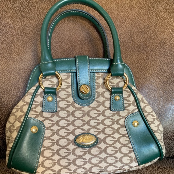Guess Bags Vintage Guess Monogram Mini Bowling Bag Poshmark